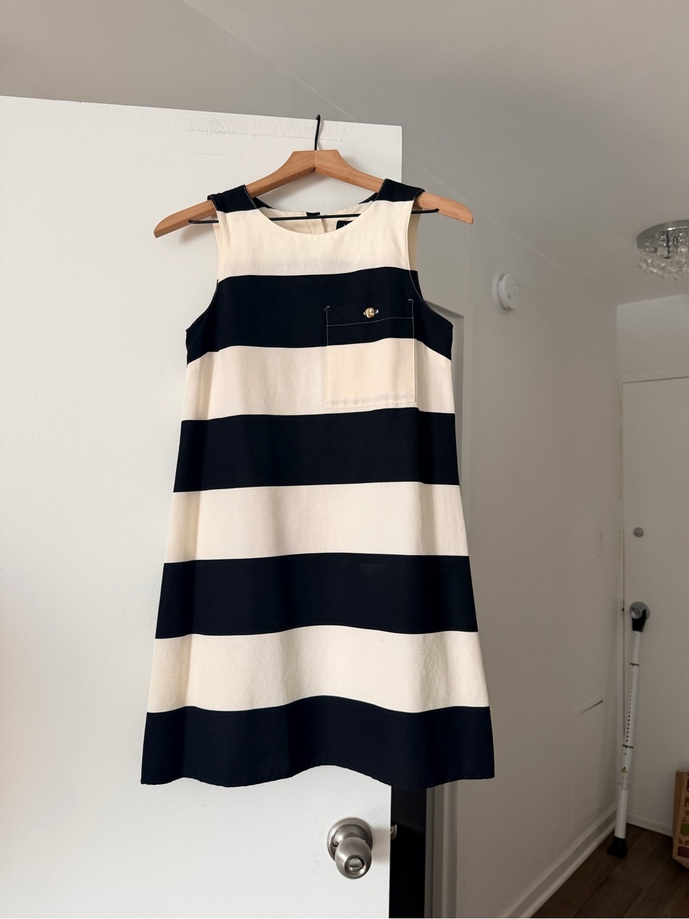 Max&Co Sleeveless Black and Cream A-line Dress  Sz S